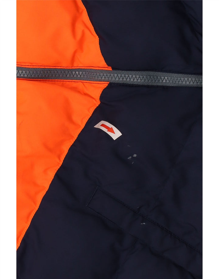 Nike Jungen-Jacke mit Kapuze, gepolstert, 12–13 Jahre, Größe L, Marineblau, Farbblock