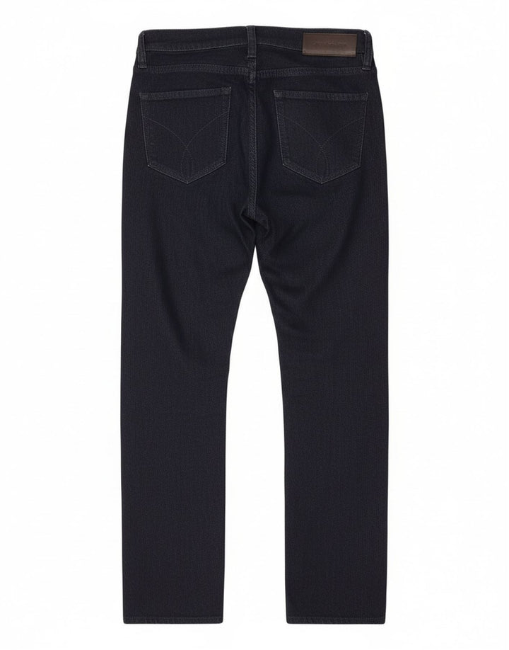 Calvin Klein Damen Straight Jeans W32 L27 Marineblaue Baumwolle