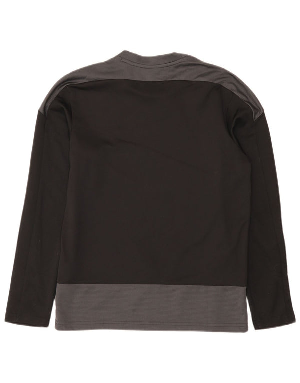 Puma Langarmshirt für Jungen, 13–14 Jahre, schwarzes Colourblock-Polyester