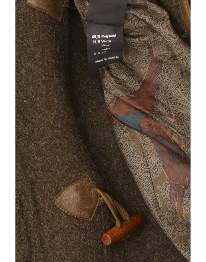 Lodenfrey Herren-Dufflecoat mit Kapuze, EU 50, große grüne Wolle