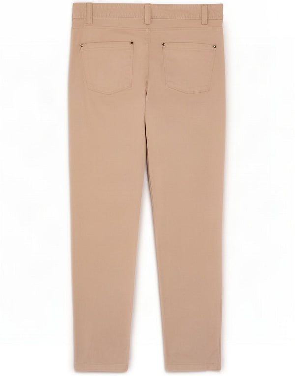 Massimo Dutti Womens Casual Fit Cropped-Hose EU 38 Small W28 L27 Beige