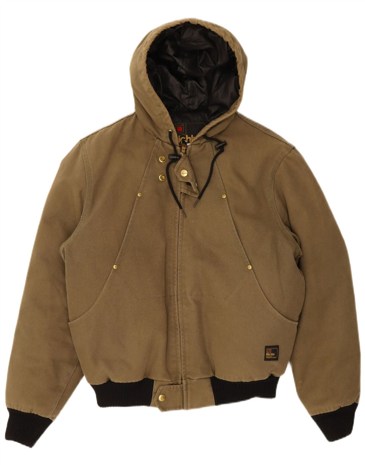 Richlu Herren-Bomberjacke mit Kapuze, gepolstert, Gr. 40, Grün