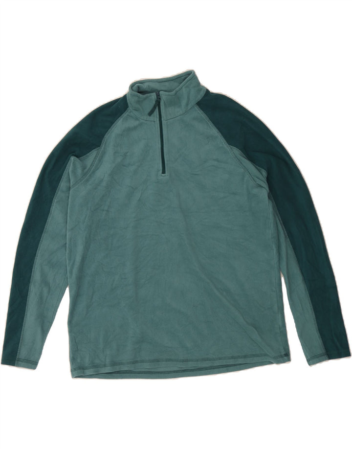 MOUNTAIN WAREHOUSE Womens Fleece Jumper UK 16 Large Blue Colourblock Vintage Mountain Warehouse and Second-Hand Mountain Warehouse from Messina Hembry 