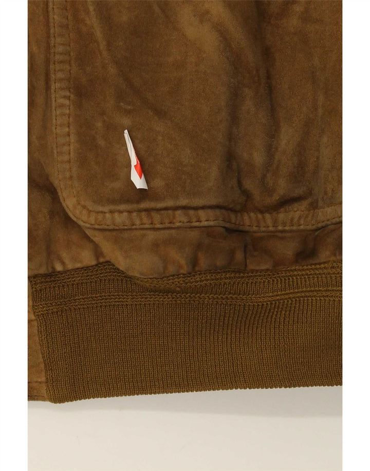 Scout Herren Wildleder Bomberjacke UK 40 Large Beige