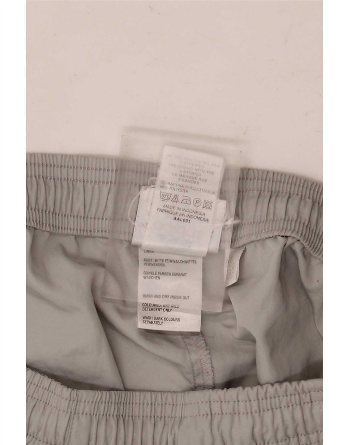 Adidas Damen Sportshorts UK 12 Mittelgraues Polyester