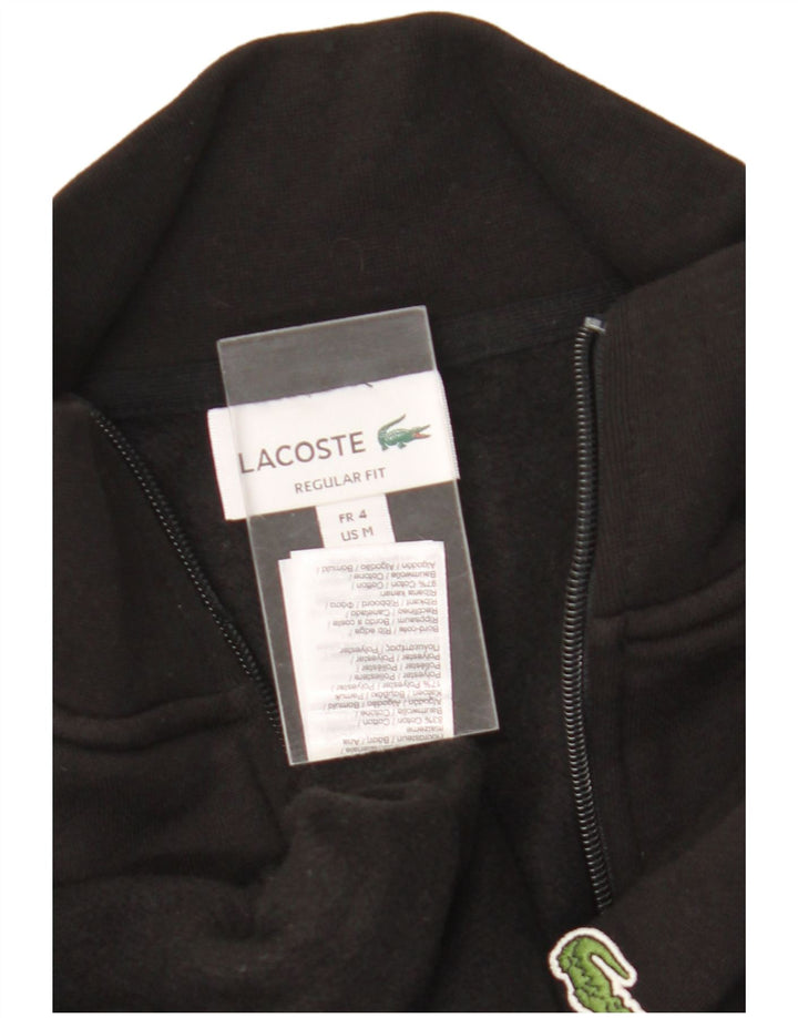 Lacoste Herren-Trainingsanzugoberteil mit normaler Passform, Größe 4, mittelschwarz, Baumwolle