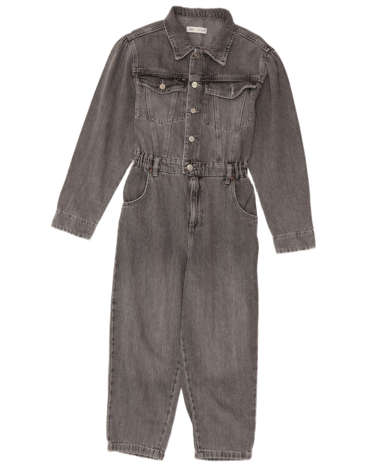 Zara Denim-Overall für Mädchen, 13–14 Jahre, graue Baumwolle