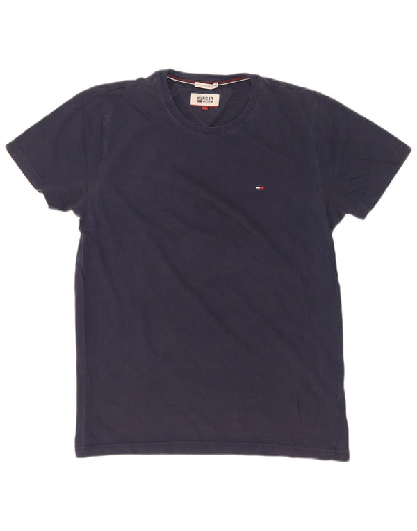 Tommy Hilfiger Damen-T-Shirt mit Grafik, UK 12, mittelmarineblau, Baumwolle