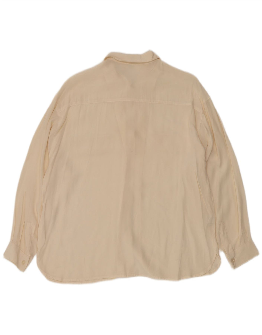 VINTAGE Damen Hemd UK 12 Medium Off White