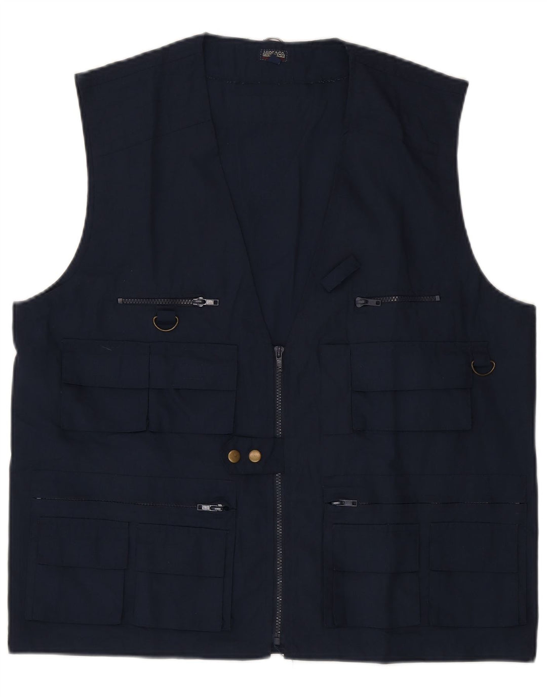 Vintage Herren Utility Gilet UK 42 XL Marineblau Polyester