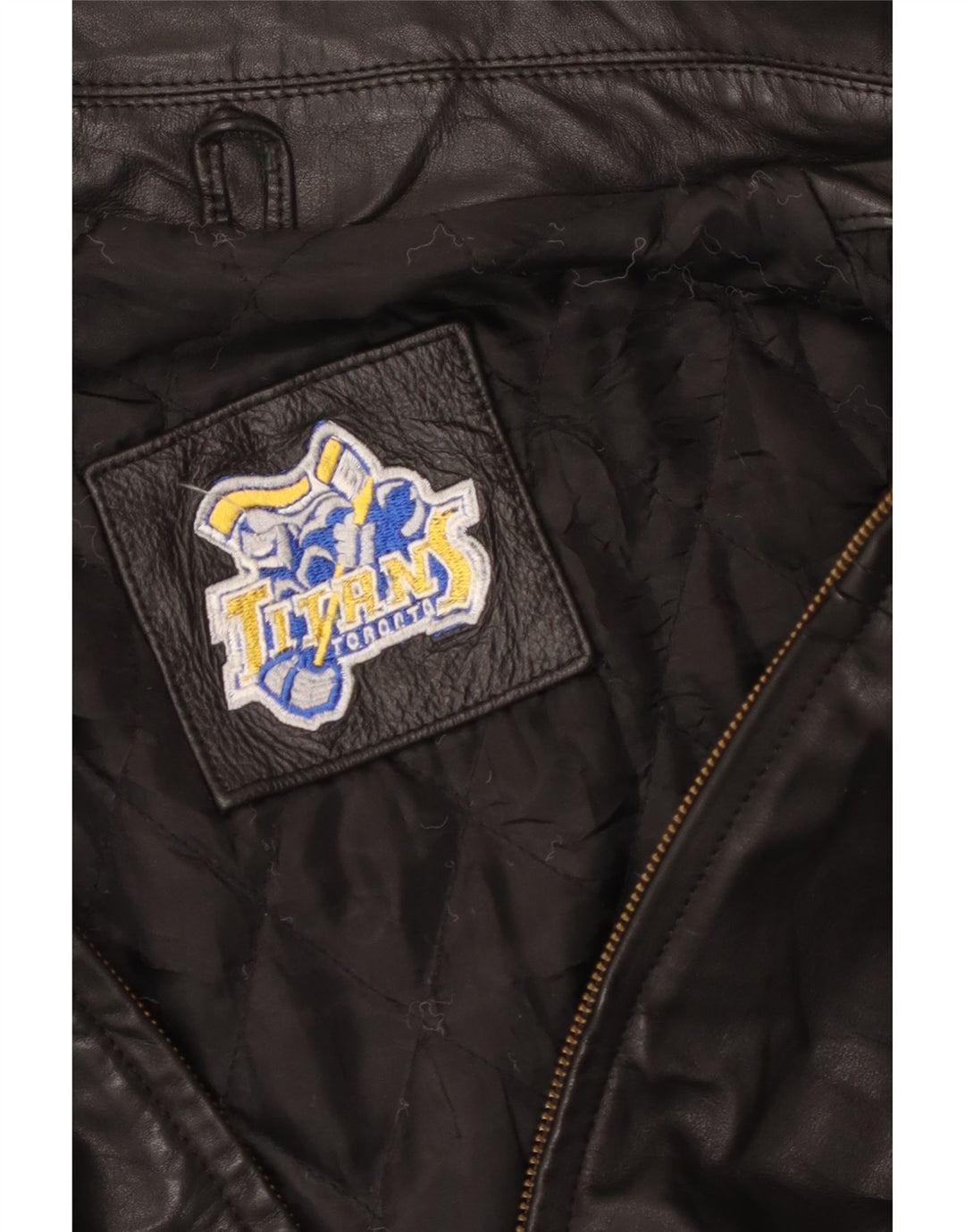 VINTAGE Herren Ledermantel UK 44 2XL Schwarz