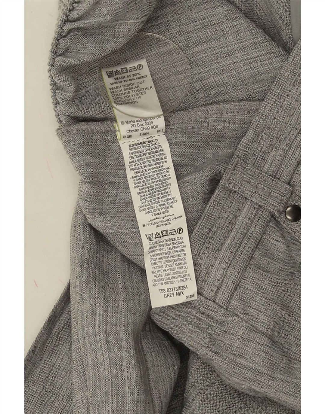 Marks & Spencer Damen Kurze Freizeithose UK 12 Medium W30 L27 Grau
