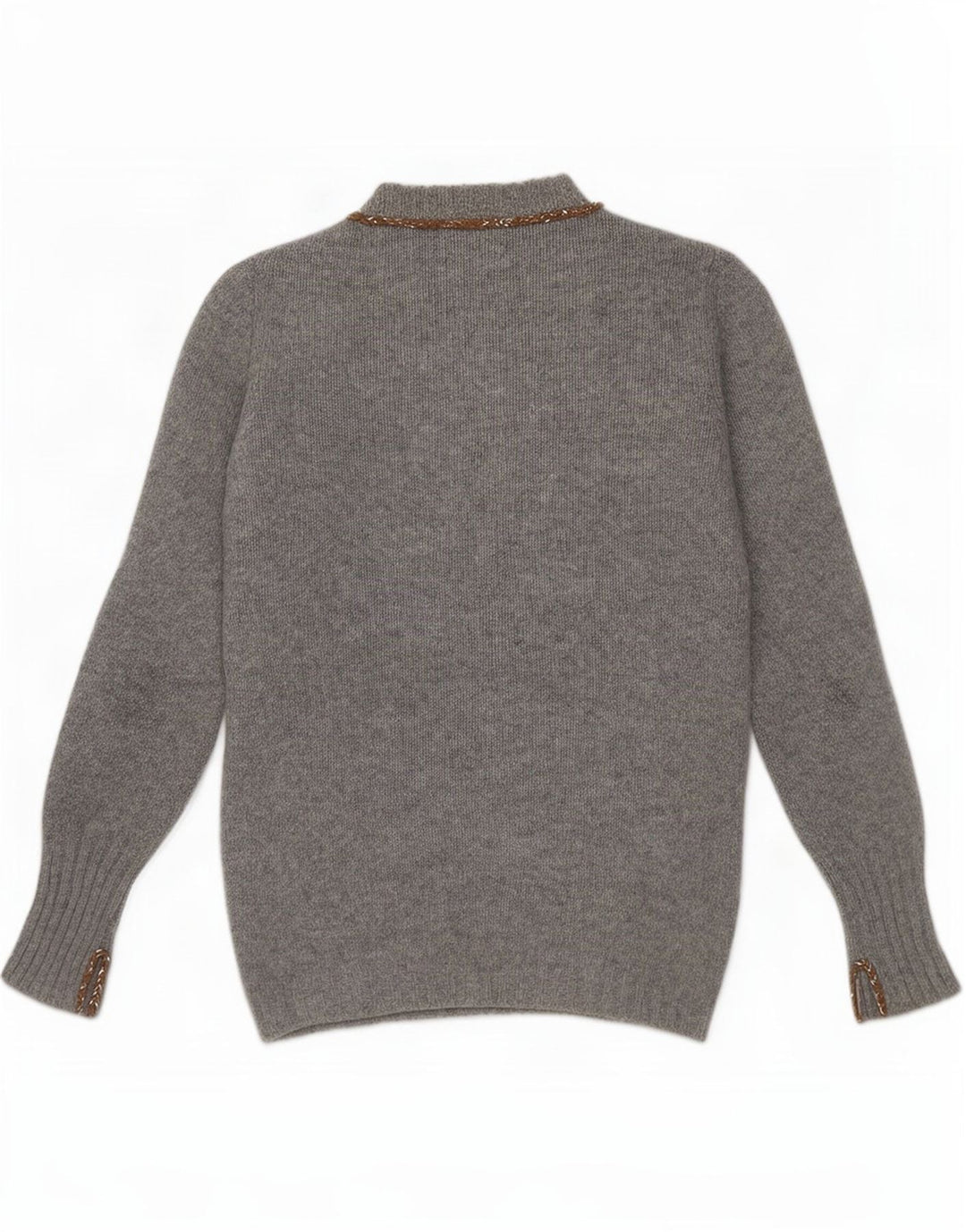 Liapull Damen-Pullover mit Rundhalsausschnitt, Größe 40, kleiner grauer Kaschmir