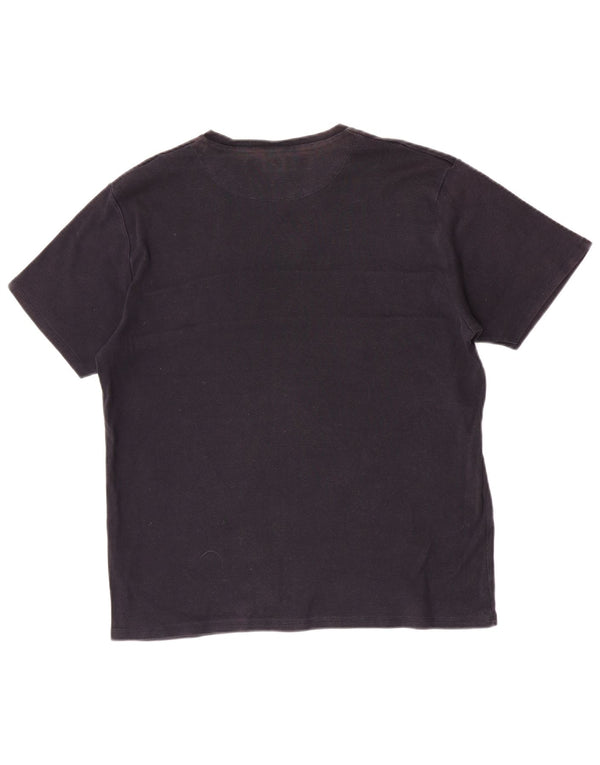 French Connection Damen Kurzarm-T-Shirt-Oberteil, Größe L, Marineblau