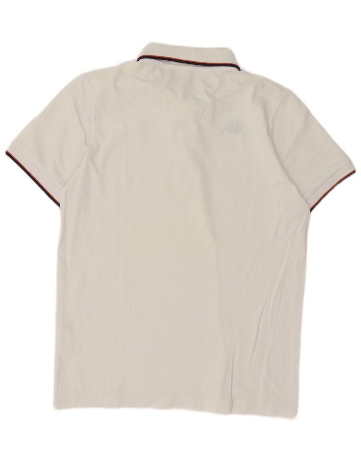 Kappa Herren-Poloshirt, klein, weiß gestreift, Baumwolle
