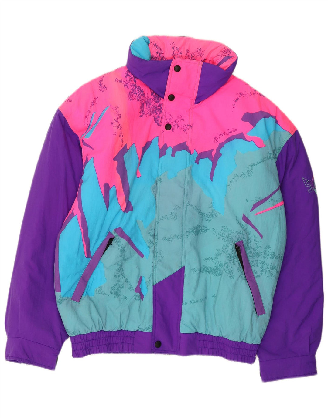 FILA Herren-Skijacke mit lockerer Passform, IT 48, mittelgroß, mehrfarbig, Farbblock