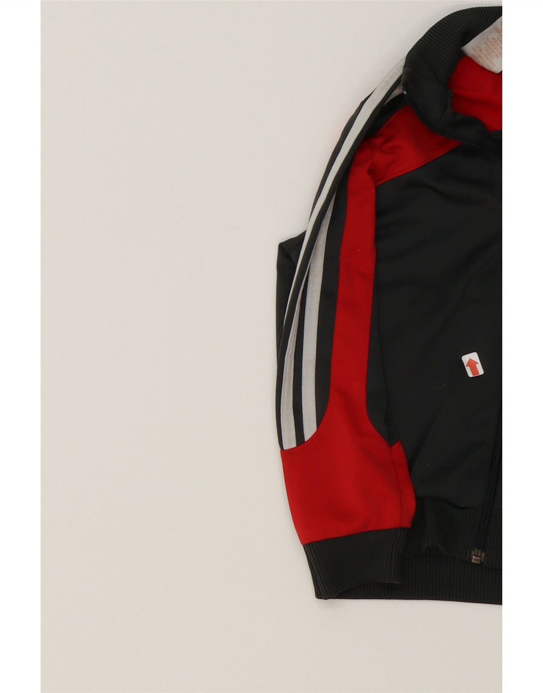 ADIDAS Boys Graphic Tracksuit Top Jacket 5-6 Years Black Colourblock Vintage Adidas and Second-Hand Adidas from Messina Hembry 