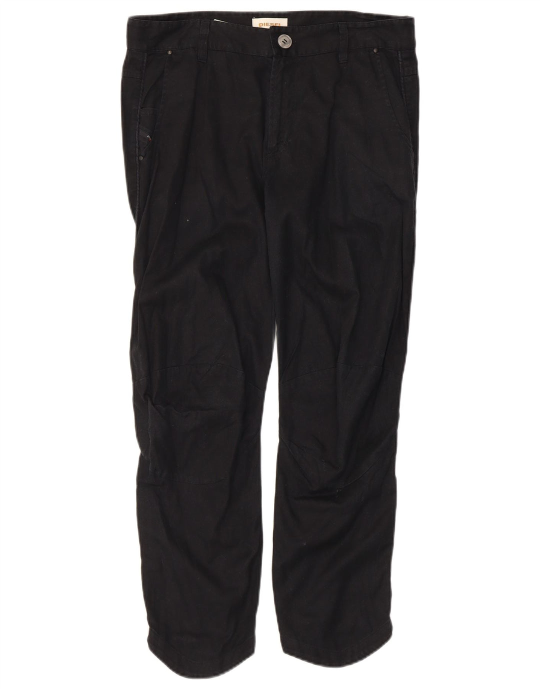Diesel Damen kurze Hose W32 L25 schwarze Baumwolle
