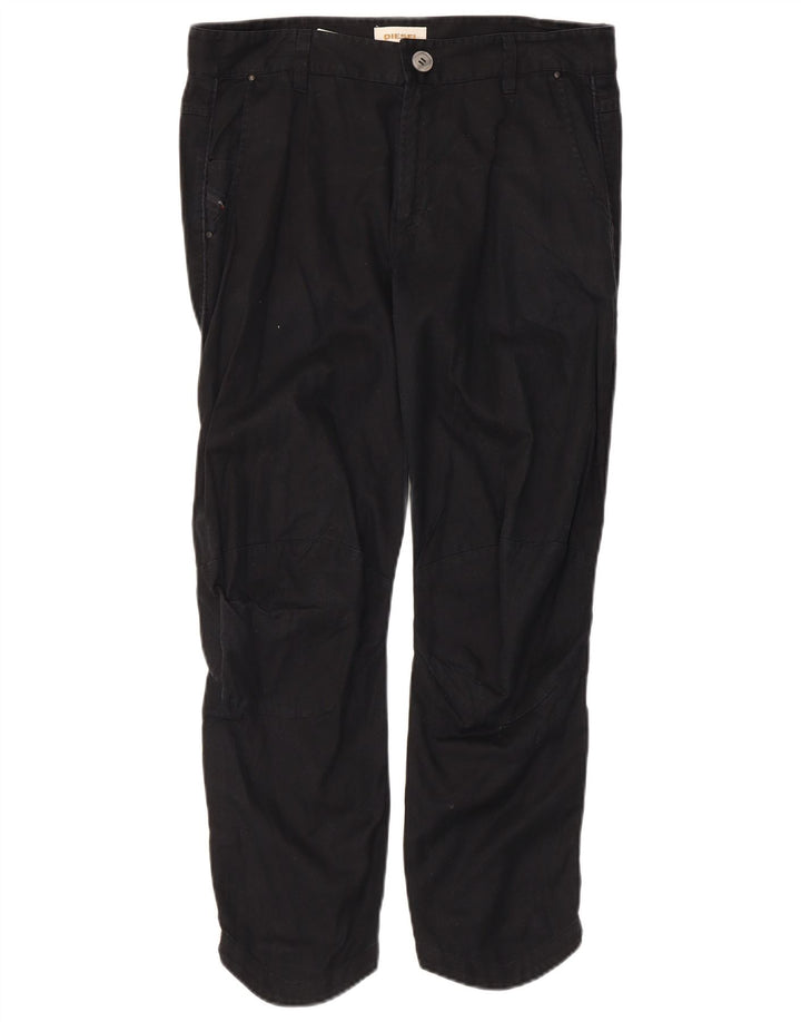 Diesel Damen kurze Hose W32 L25 schwarze Baumwolle