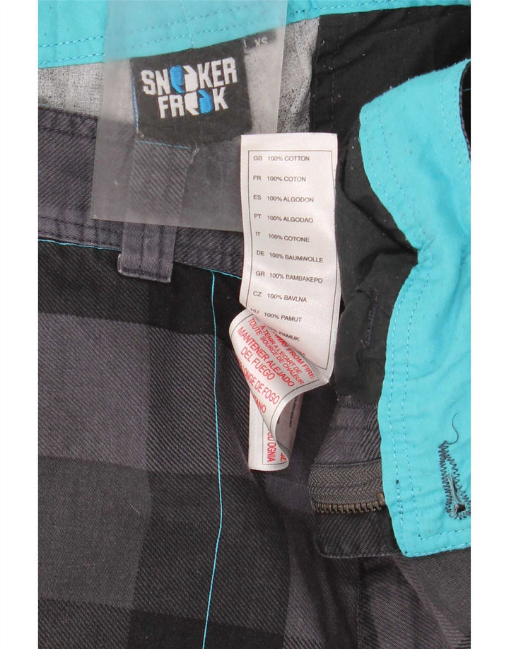 Sneaker Freak Herren Chino-Shorts XS W29 grau karierte Baumwolle