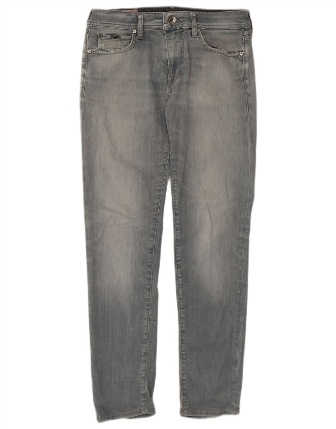 Gas Damen Slim Jeans W32 L29 Graue Baumwolle