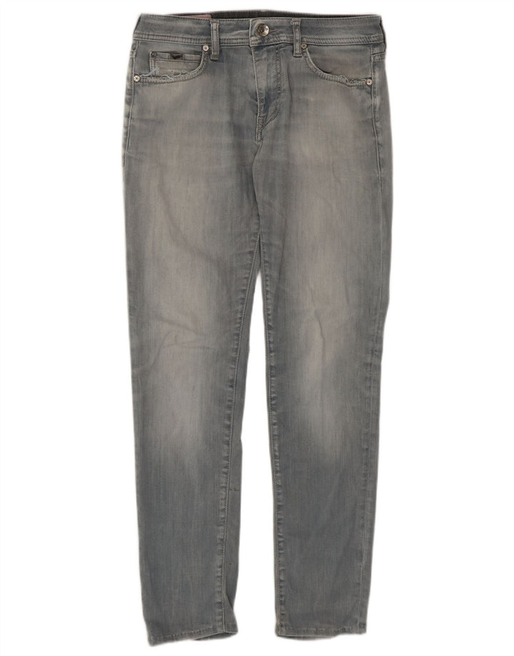 Gas Damen Slim Jeans W32 L29 Graue Baumwolle