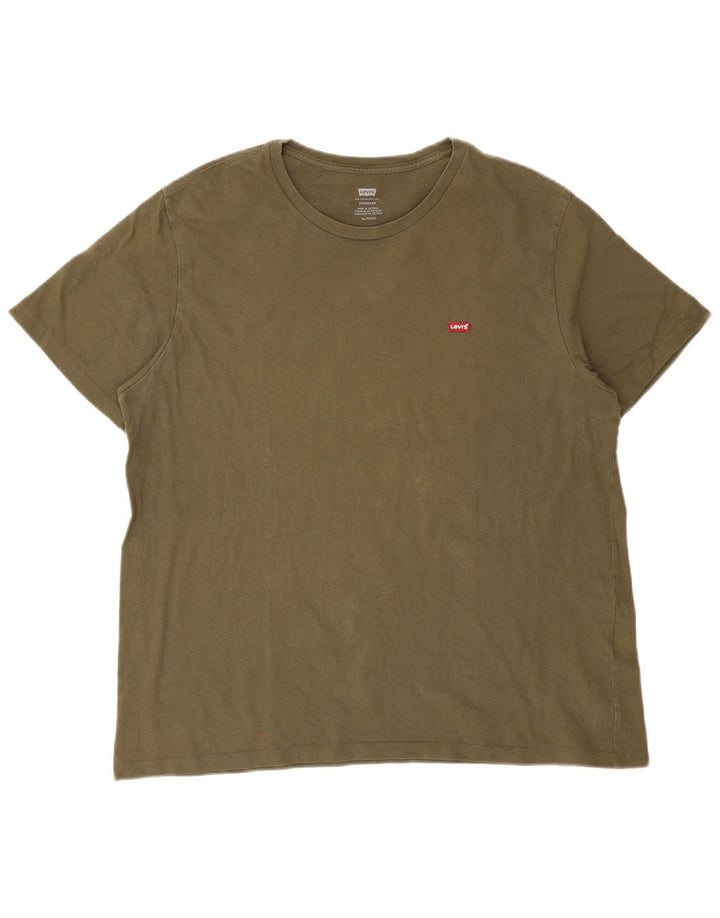 Levi's Herren Standard T-Shirt Top XL Khaki Baumwolle