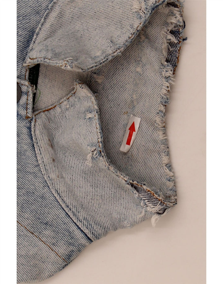 CHAMBERS Damen Crop Jeansjacke UK 16 Large Blau