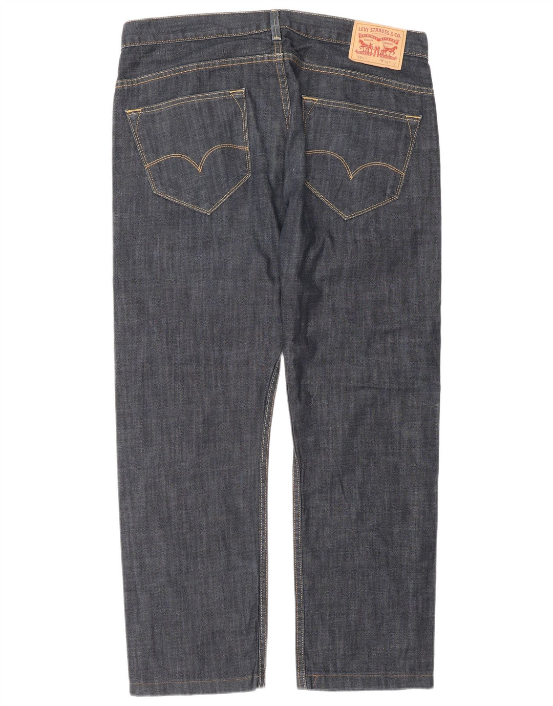 Levi's Herren 504 Straight Jeans W36 L32 Marineblaue Baumwolle