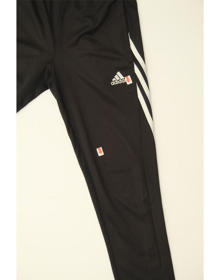 ADIDAS Boys Climalite Tracksuit Trousers 11-12 Years  Black Polyester Vintage Adidas and Second-Hand Adidas from Messina Hembry 