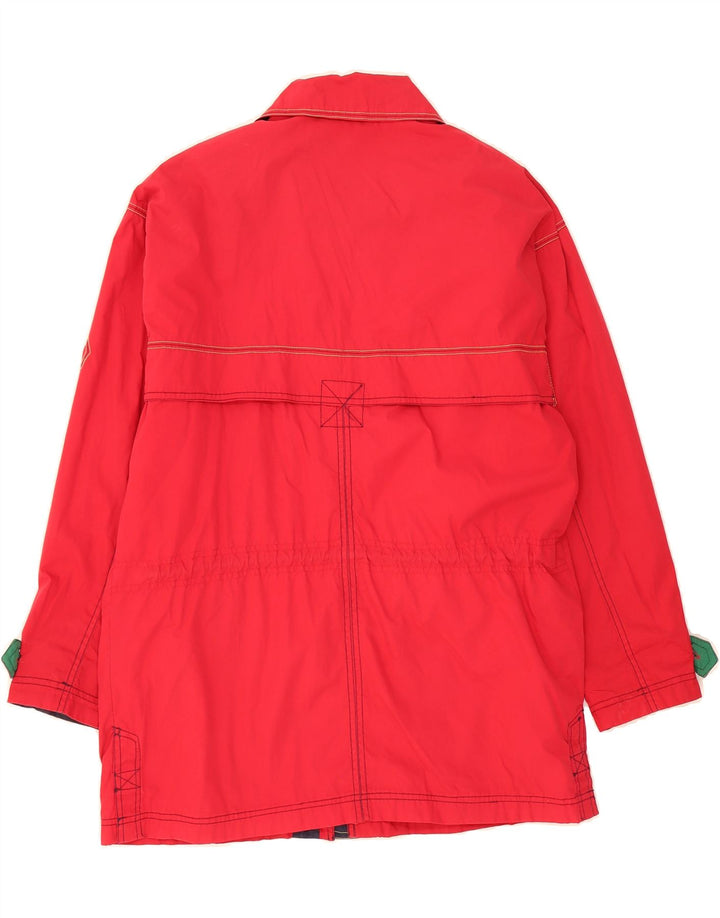 VINTAGE Womens Oversized Windbreaker Jacket UK 8 Small  Red Polyester Vintage Vintage and Second-Hand Vintage from Messina Hembry 