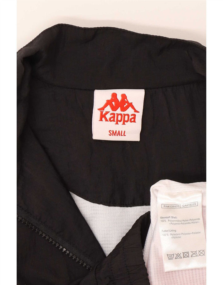 Kappa Herren-Trainingsanzugoberteil mit Grafik, Größe S, Schwarz, Colourblock-Polyamid
