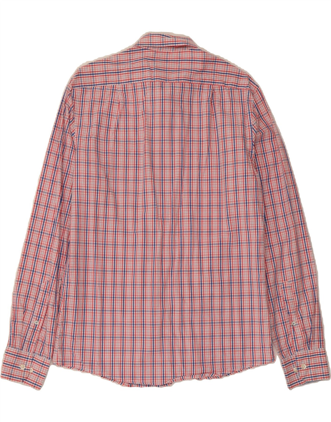 IZOD Mens Slim Fit Shirt Medium Red Check Cotton Vintage Izod and Second-Hand Izod from Messina Hembry 