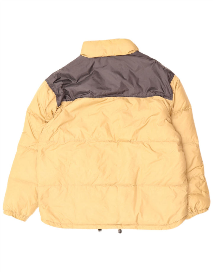 Asics Herren Wattierte Jacke UK 44 2XL Beige Colourblock Nylon
