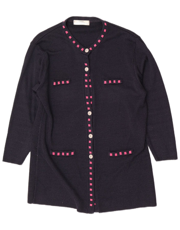 St. Bernard Damen-Strickjacke, UK 14/16, groß, marineblau, geometrisch