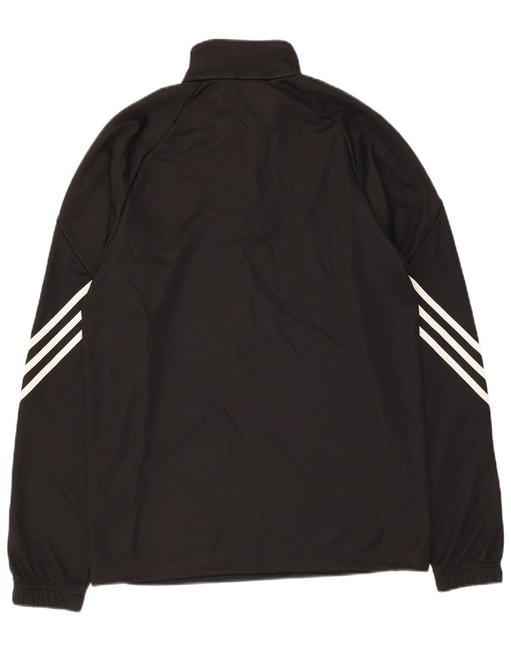 Adidas Herren Climalite Zip Neck Pullover Trainingsanzug Top Small Schwarz Polyester