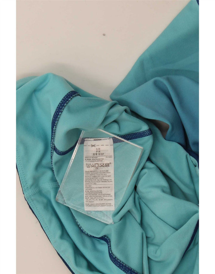 Gap Damen Crop Leggings UK 10 Small Blaues Colourblock-Polyester