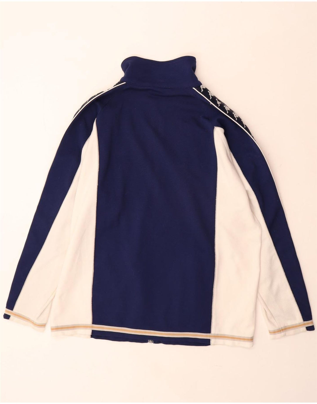 KAPPA Herren-Trainingsanzugoberteil mit Grafik, XL, Marineblau, Farbblock-Polyester