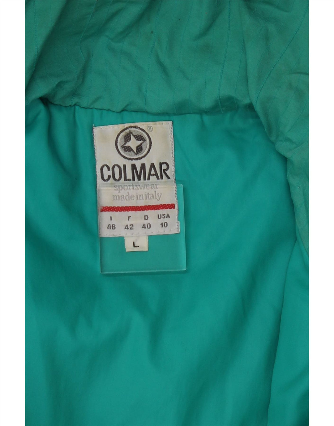 COLMAR Womens Ski Jumpsuit UK 16 Large Green Vintage Colmar and Second-Hand Colmar from Messina Hembry 