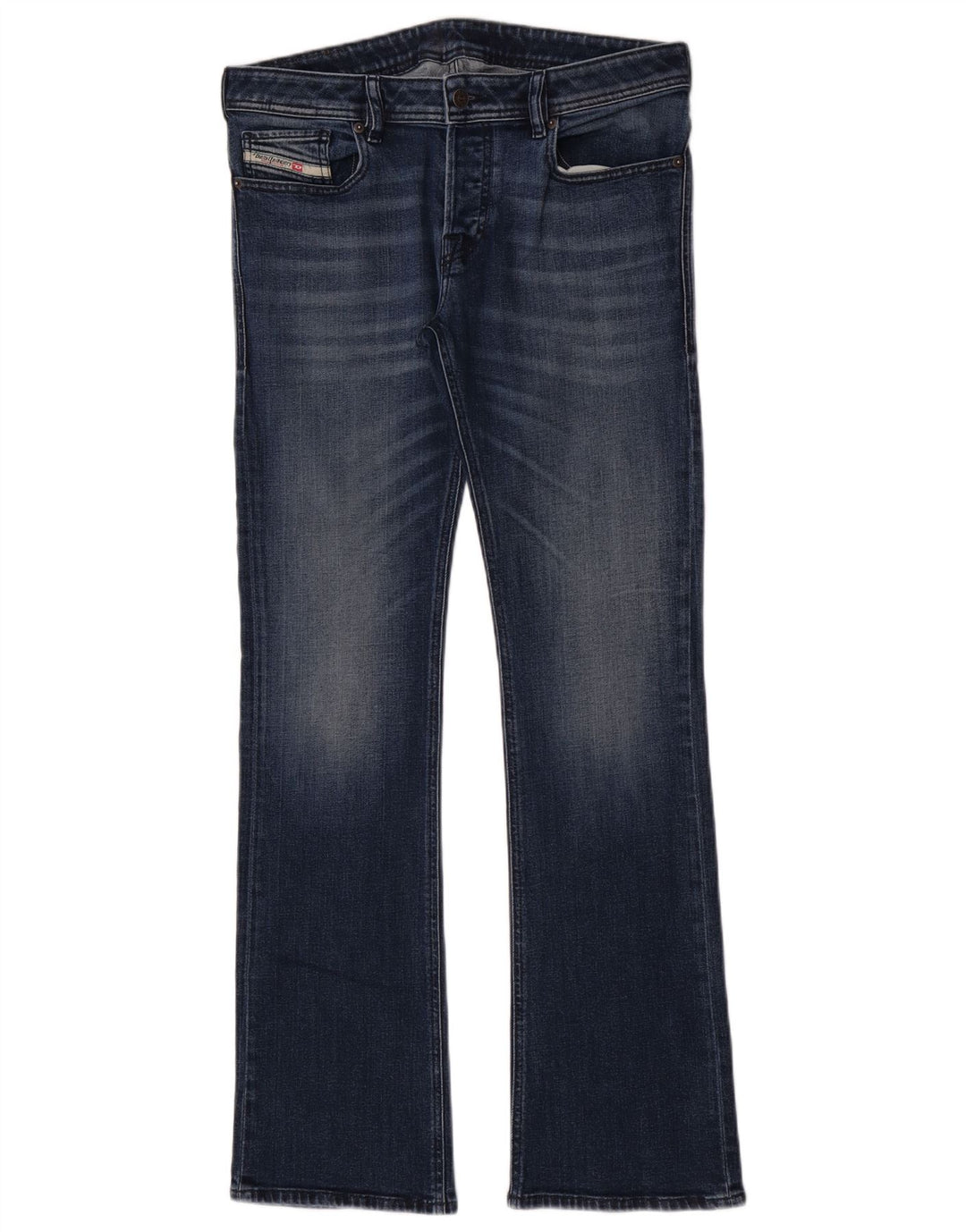 Diesel Damen Bootcut-Jeans W31 L33 Blaue Baumwolle