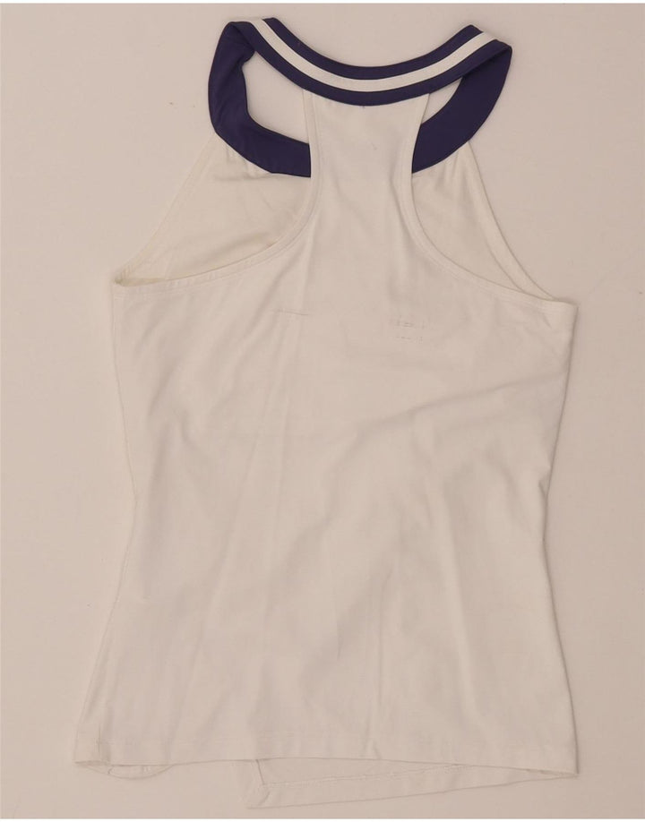 Sergio Tacchini Damen Weste Top UK 4 XS Weißes Nylon
