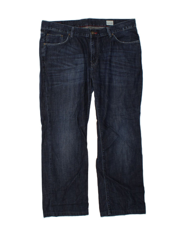 TOMMY HILFIGER Herren Straight Jeans W40 L29 Marineblau Baumwolle