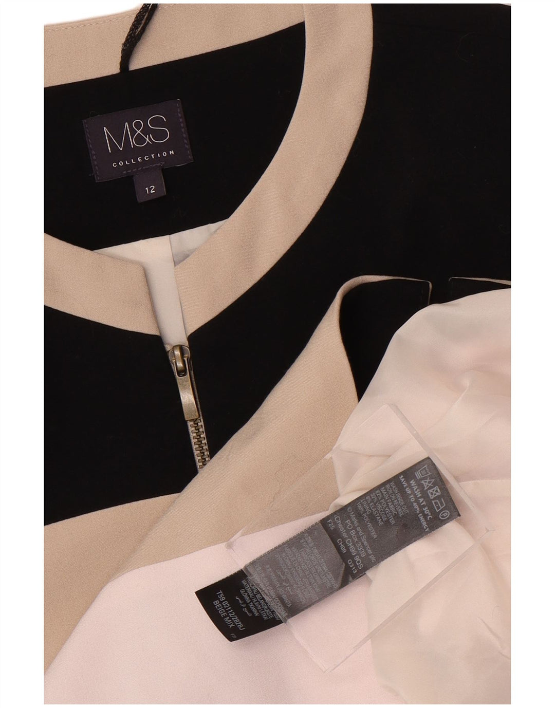 Marks & Spencer Damen Bomberjacke UK 12 Mittelbeige Farbblock