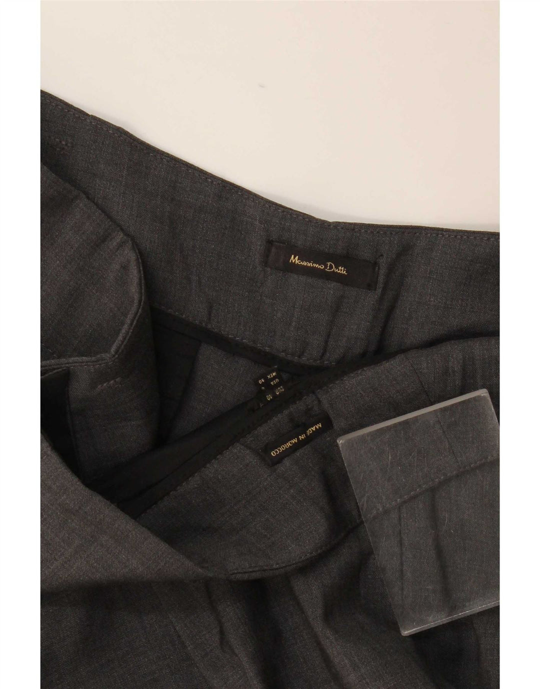 Massimo Dutti Damen Anzughose mit hoher Taille, EU 40, Mittel W30 L29, Grau