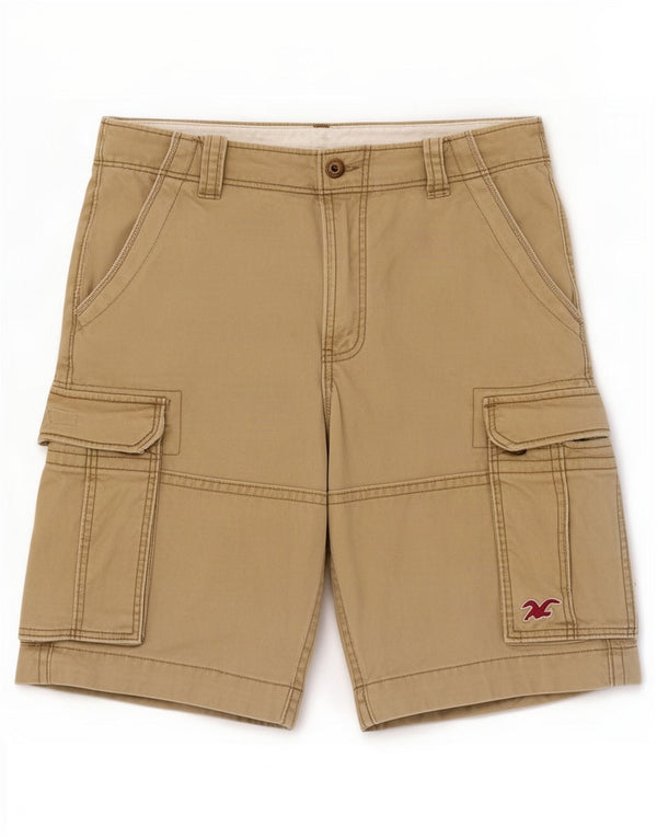 Hollister Herren Cargoshorts W31 Mittelbeige Baumwolle