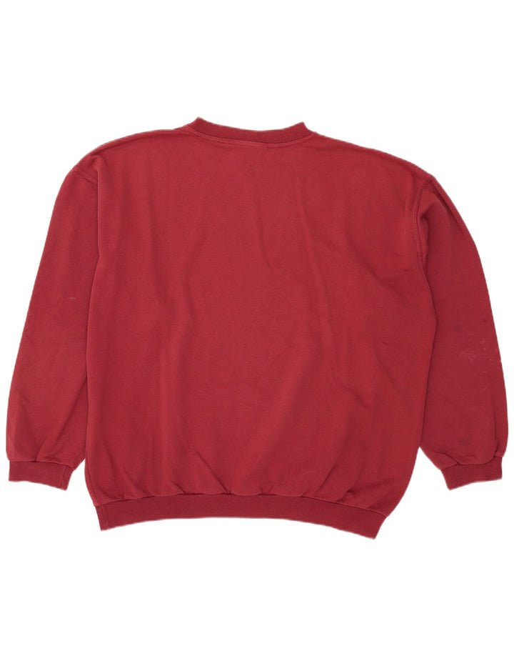 Wrangler Herren Sweatshirt Pullover XL Burgund Baumwolle