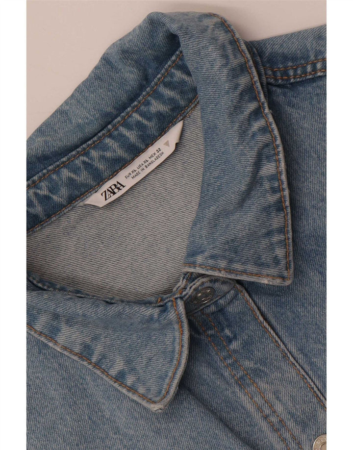 Zara Damen Jeanshemd UK 18 XL Blau