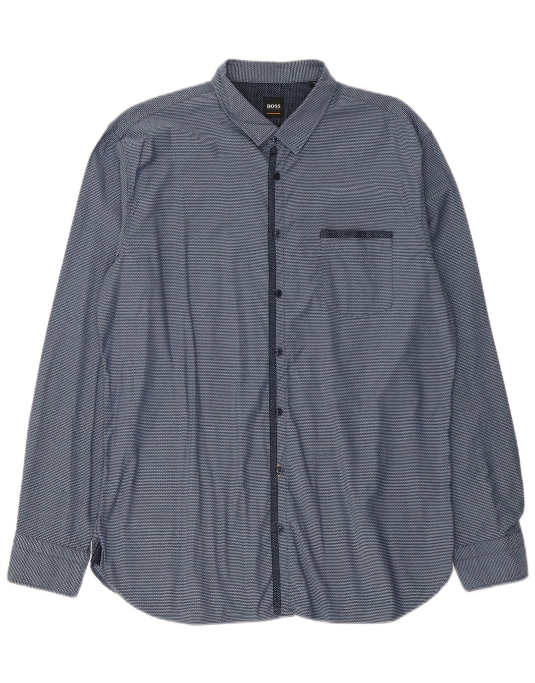 Hugo Boss Herrenhemd XL Blau gepunktet