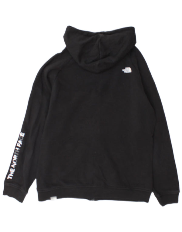 The North Face Womens Graphic Zip Hoodie Sweater UK 16 Large Black Cotton