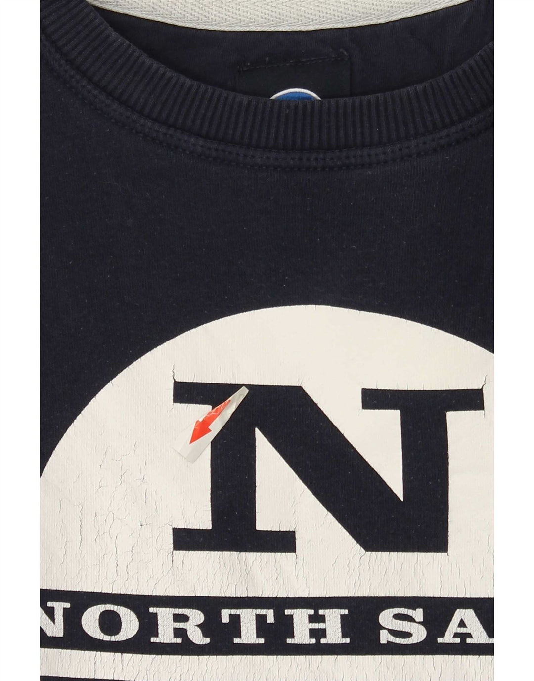 North Sails Herren-Sweatshirt mit Grafik, Größe S, marineblaue Baumwolle